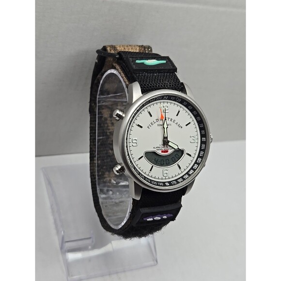 Field And Stream Ana Digi Alarm Chronograph Field Watch 5ATM Mens New Battery WR - Picture 3 of 13